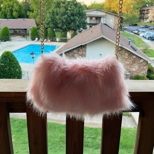 Pink Faux Fur Bag